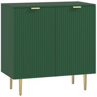 HOMCOM 31.5" L Sideboard Buffet Cabinet - Green-Large 2-tier cabinet holds daily accessories and utensils