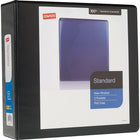 Staples Standard View Binder with D-Rings - 3" - Black-Ring resists gapping for smooth page turning