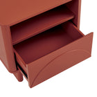 Manhattan Comfort - Table de nuit moderne Ella 19,7" - Terracotta-Des pieds de luge rectangulaires épais de 17,5 cm offrent stabilité et une touche moderne et unique à une base de luge classique