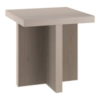 Hudson&Canal - Table d'appoint carrée Boden de 56 cm de largeur, , blanc aulne-Un design scandinave contemporain pour votre salon, votre bureau et plus encore