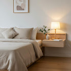 Decent Living - Lampe de table à pied en bois - Paquet de 2-Ampoule non fournie