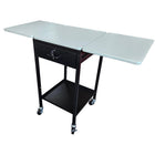 Eddie's Folding Retail Utility Cart with Locking Drawer - 48" W x 20" D-Versatile Functionality: Designed for folding apparel, labeling, and pricing products, this cart can also serve as a shipping cart, making it an ideal choice for various tasks