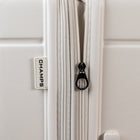 Champs Linen 3-Piece Luggage Set - Ivory-Telescopic Handle