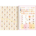Hilroy Honeybees Hardcover Notebook - 160 pages - 10-7/8" H x 7-7/8" W - White -Gold coil