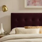 Modway Emily Stain-Resistant Performance Velvet Queen Size Headboard - Mulberry-Queen Size Headboard
