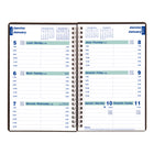 Blueline 2026 DuraFlex Weekly Planner - 8" x 5" - Black - Bilingual-Twin wire binding with DuraFlex textured 2-piece poly cover