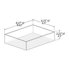 Azar - Grand bac de rangement empilable en plastique - 2,5 po x 8,62 po x 6,5 po - Transparent - Paquet de 4-Maximisez l'espace vertical et créez des systèmes d'organisation en couches