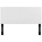 Modway Taylor Upholstered Linen Fabric King and California King Headboard - White-Black-Stained Poplar Wood Posts