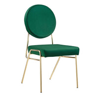 Modway Craft Performance Velvet Dining Side Chair - Gold/Green-Mid-Century Modern Dining Chair