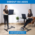 Mount-It! - Bureau surélevé réglable en hauteur - Noir-Capacité de charge statique : 55 lb