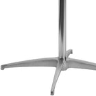 Flash Furniture – Table de salon ronde en bois, 30 po, pattes de 30 po et 42 po, bois de bouleau-Finition de pied central chromée