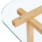 Modway Isby 35" Tempered Glass Coffee Table - Oak-7