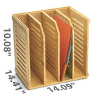 Officemate Bamboo Magazine File with 4 Compartments-Strong and durable long lasting material