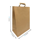 Reliabag - Sac En Papier Avec poignees Plates, Kraft, 12 po L X 7 po P X 17 po H, Paquet De 100-Poignees plates renforcees