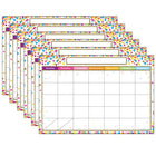 Ashley Productions Smart Poly Chart - 13" x 19" - Confetti Calendar - 6 Pack-Durable, all poly material, no paper, heavyweight