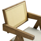 Modway - Thera Canne en cuir végane Fauteuils de salle à manger Ensemble de 2 - Pierre de chêne altérée-10