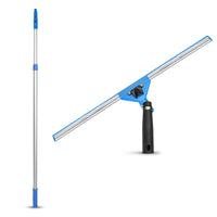 Gritt Commercial - Ensemble de nettoyage de vitres - Raclette pivotante de 18 po pour fenêtres - Perche télescopique de 6 pi-2 outils pour un nettoyage de vitres professionnel