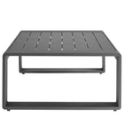 Modway Lirienne Outdoor Patio Aluminum Coffee Table - Grey-Assembly Required