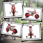 Aosom 12V Kids Electric Ride-On Dirt Bike - Red-Operates with a press of handle 