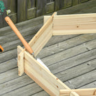 Outsunny Screwless Raised Garden Bed - 395" L x 365" W x 65"H - Natural-Perfect for growing deep root vegetables, herbs or your favorite flowers