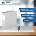 Davis Group Super économie, Reliure à anneaux en “D” inclinés 3 po, paquet de 6 – Blanc-Polypropylène sans PVC
