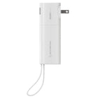 Scosche GoBat 5K 3-in-1 40W Charger with 5K Portable Power Bank & Captive USB-C Cable - White-Integrated digital display shows exact battery percentage for clear, precise and instant power monitoring