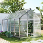 Outsunny Polycarbonate Greenhouse - 6' x 10' x 6.6' - Transparent PC board allows you to observe the plants inside
 