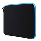 Vangoddy Neoprene 12" Laptop Protective Sleeve Case with Extra Pocket - Black/Blue-External Dimension 12.25 Inches by 10 Inches