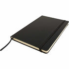 JAM Paper Hardcover Large Journal Notebook with Elastic - 100 Lined Sheets - 5 7/8" x 8 1/2" - Black-Quantity: Sold Individually | 100 ruled / lined paper pages.