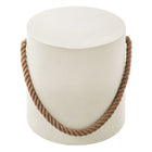 Modway Isera Indoor/Outdoor Patio Rope Concrete Side Table Stool - Light Grey-7