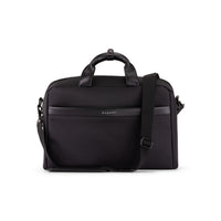 Bugatti Business Essential Briefcase - 15.6" - Black-Made of polyester with vegan leather trims