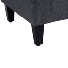 HOMCOM Linen-Touch Fabric Storage Bench with Flip Top - Dark Grey-The rubberwood feet ensures its durability