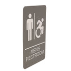 Headline Sign - Pack combiné de panneaux ADA pour toilettes pour hommes et femmes avec accès dynamique en mouvement - ​​6" x 9" - Gris/Blanc-6