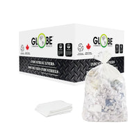 Globe Commercial Utility Can Liner Garbage Bag - 22" x 24" - Clear - 500 Pack-Open top can be tied easily