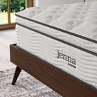Modway Jenna 12" Innerspring and Foam King Mattress-Fire Resistant Polyester Barrier