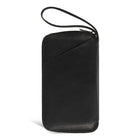 Champs - Collection Onyx Étui à passeport en cuir - Noir-Poche filet zippée cachée