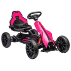 Aosom 12V Kids Electric Go Kart for 3-8 Year Olds - Pink-High and low speeds, ranging from 1.9-3.1 Mph(3-5 km/h) 