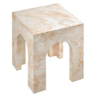 Modway Valen Square Indoor/Outdoor Patio Arched Concrete Side Table - Honey Onyx-8