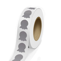 JAM Paper Standard Label Rolls - Ribbon Shaped - 1 5/8 x 2 - Silver Matte Foil - 125 Labels/Roll-Colour: Durable Silver Matte Foil | Make your mail stand out with colourful shipping address labels.
