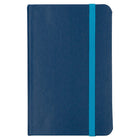 JAM Paper Hardcover Small Journal Notebook With Elastic - 100 Lined Sheets - 3 3/4" x 5 5/8" - Blue-Colour: Blue | Be stylish and organized with a colourful note book.