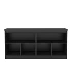 Manhattan Comfort Viennese 62.99" 6-Shelf Buffet Cabinet, Black (100653)-Upon Assembly, Measures: 62.99 in. Length, 28.14 in. Height, 17.36 in. Depth