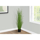 Monarch Specialties - Plante Artificielle - 47 po H - Arbre D'Herbe - Mis En Pot - Touche Réelle - Herbe Verte - Pot Noir-Cette plante artificielle est dotée d'herbe verte très réaliste qui semble réelle au toucher