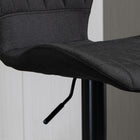 HOMCOM Adjustable Swivel Bar Stools with Back - Black - 2 Pack-Heavy-duty metal base helps keep its balance, and rubber pads prevent slipping
