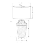 Monarch Specialties 28" H Transitional Table Lamp - Beige Ceramic / Beige Shade-Equipped with a 3-way switch and when paired with a 3-way bulb up to 100W (bulb not included), this lamp allows you to easily illuminate an end or side table, console, or nightstand