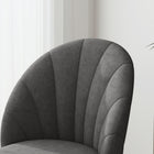 HOMCOM - Chaises de salle à manger avec pieds en métal pour cuisine - gris charbon - ensemble de 4-Design sans accoudoirs permettant de les ranger sous la table pour gagner de la place 