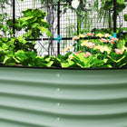 Outsunny - jardinière surélevée galvanisée avec treillis en arche-L'acier galvanisé avec revêtement en poudre garantit une résistance à la rouille et à l'eau 