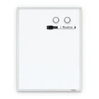 Quartet - Tableau effaçable à sec à cadre en aluminium mince, 11 po x 14 po-Tableau blanc en acier, idéal pour l'installation dans des espaces peu fréquentés ou personnels