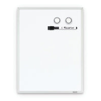 Quartet - Tableau effaçable à sec à cadre en aluminium mince, 11 po x 14 po-Tableau blanc en acier, idéal pour l'installation dans des espaces peu fréquentés ou personnels