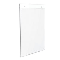 Deflecto Classic Image Wall Mount Sign Holder - Portrait - 8 1/2"W x 11"H - Clear-Sign holder is designed to protect your signs from stains, scratches and tears