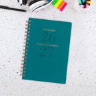 AT-A-GLANCE 2026-2027 Signature Lite Weekly/Monthly Academic Planner - 8-1/2" H x 5-3/8" W - Teal - Bilingual-Double-sided poly pocket